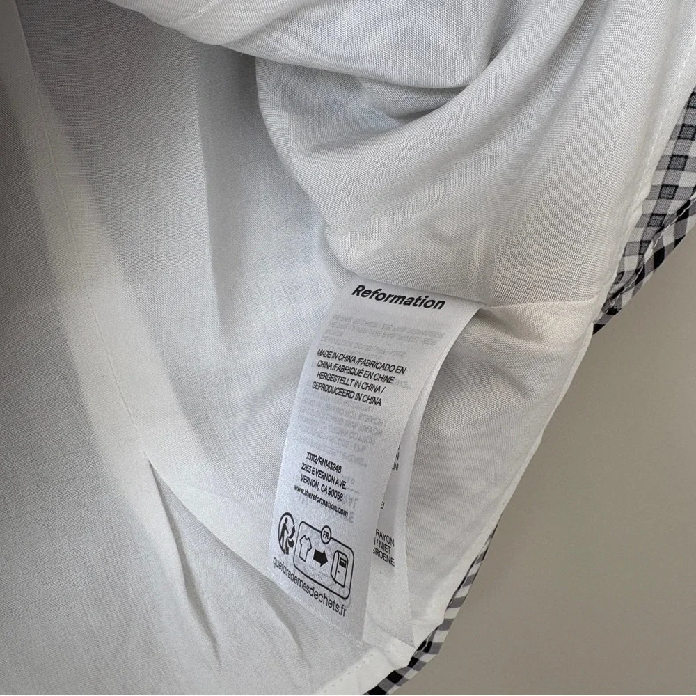 NEW Reformation Valetta Two Piece Matching Skirt Set Remy Check Gingham | US 4 - Picture 12 of 15